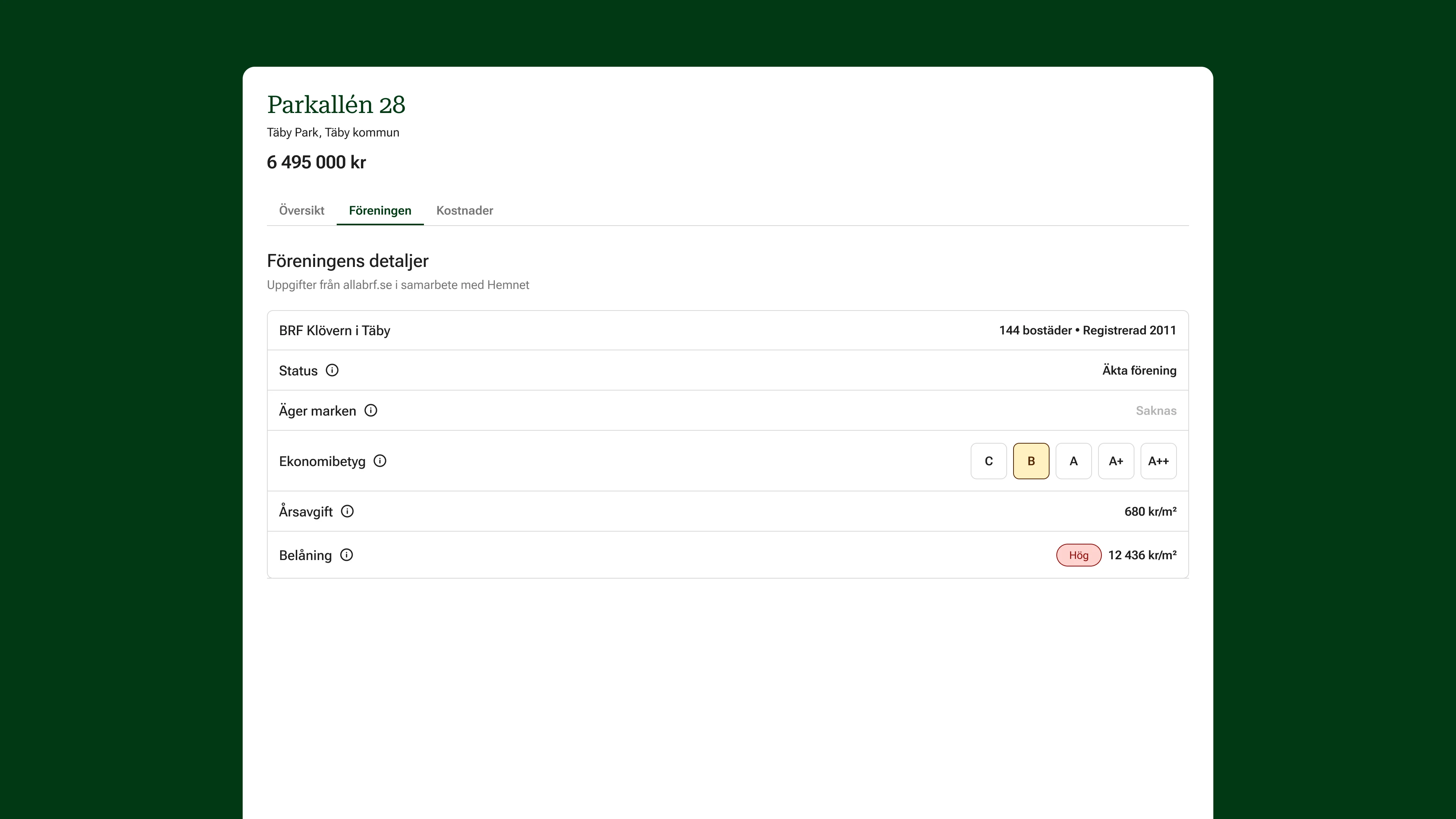 Hemnet website