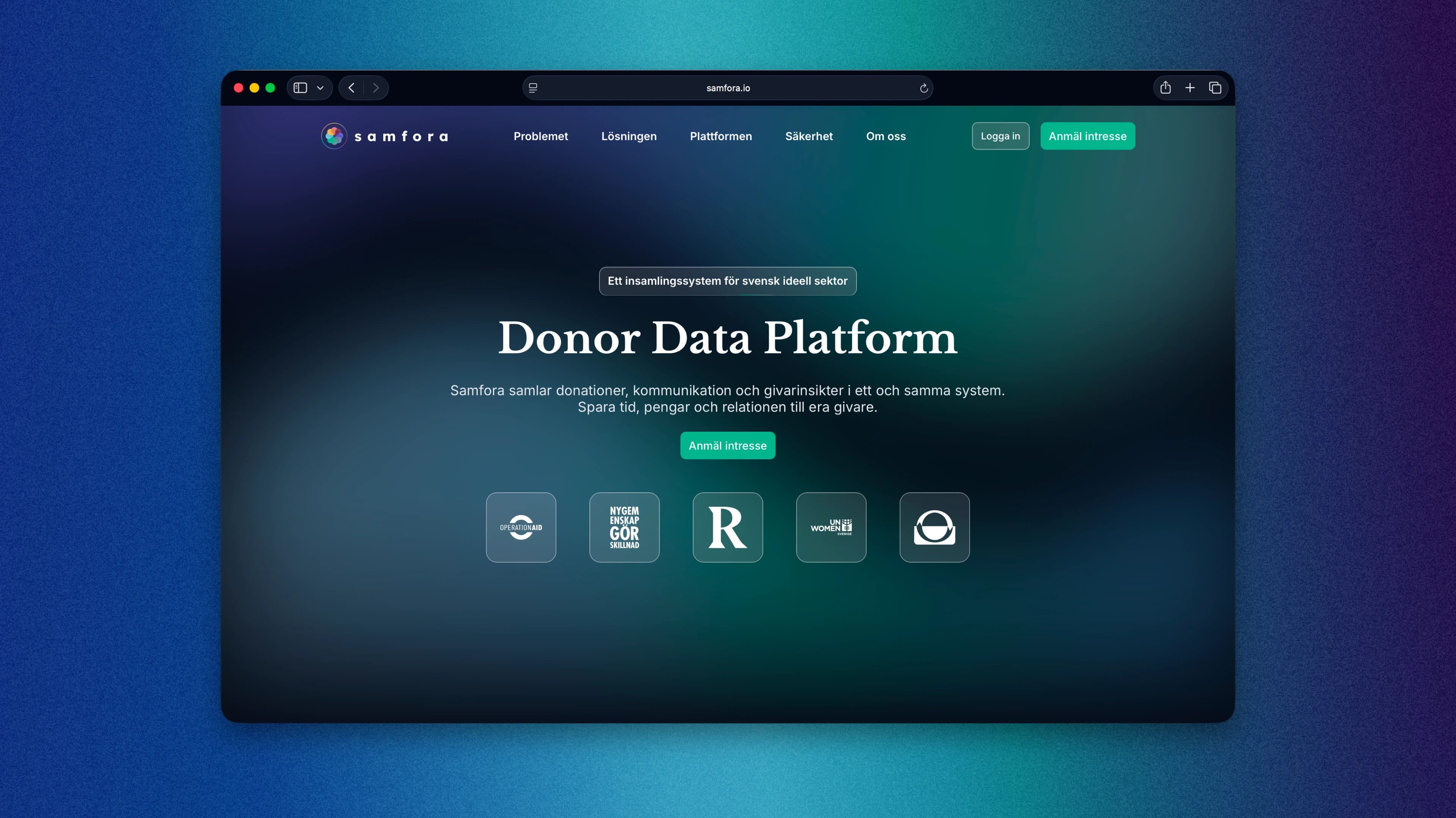 Samfora website